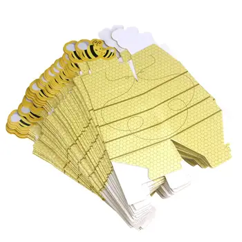 

50pcs/Lot Cute Baby Shower Favor Cartoon Honey Bee Paper Candy Box Adorable Kids Birthday Party Decor Newborn Baby Gifts Decor
