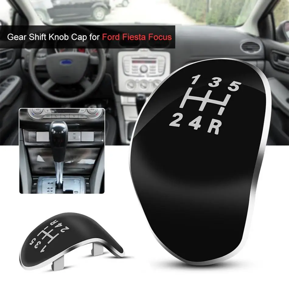

5 Speed Gear Shift Knob Cap Car Gear Knob Head Cap Cover for Ford Fiesta Focus Car-Styling