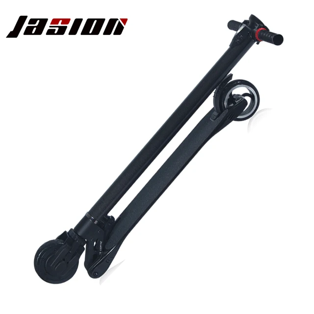 Cheap New October 10ah Powerful Carbon Fiber Electric Scooter Mini Foldable Two Wheel Kick Scooters Front Suspension Skateboard