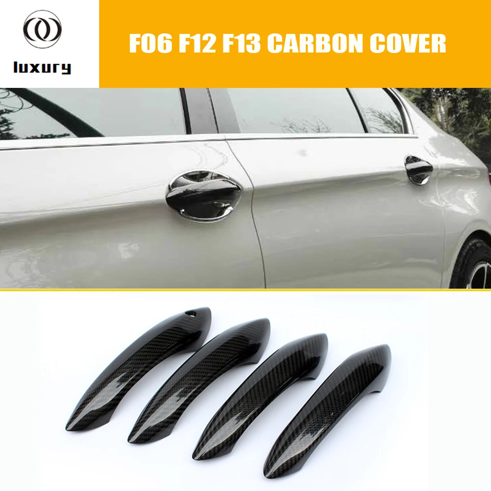 

Carbon Fiber Exterior Decorated Door Handle Sticker Cover Trim for BMW F06 F12 F13 6 Series 640 650 Left Hand Drive Only