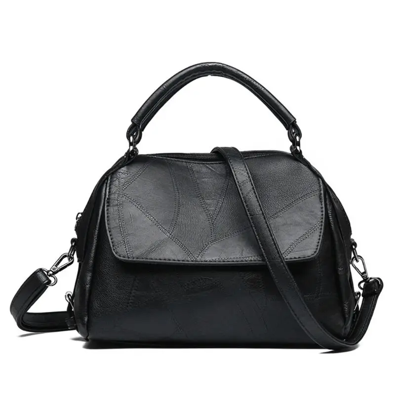 0 : Buy Retro Women Lady Soft Leather Handbag Top Handle Bags Tote Purse Shoulder ...