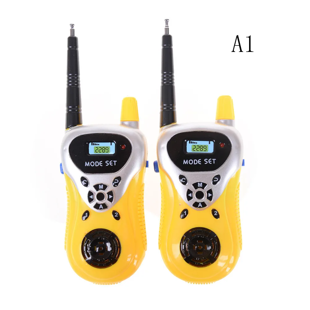 2Pcs Portable Two Way Radio Set Walkie Talkie Electronic Toys for Children Kids - Цвет: A1