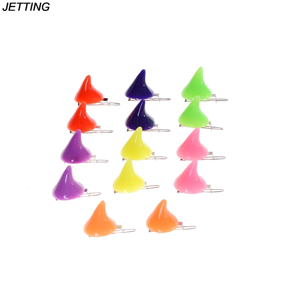 JETTING 2 PCS Hot Sale Women Devil Horns Ears Hairpins Trendy Unique Head Clips Fashion lovely headband hairband 7 Colors