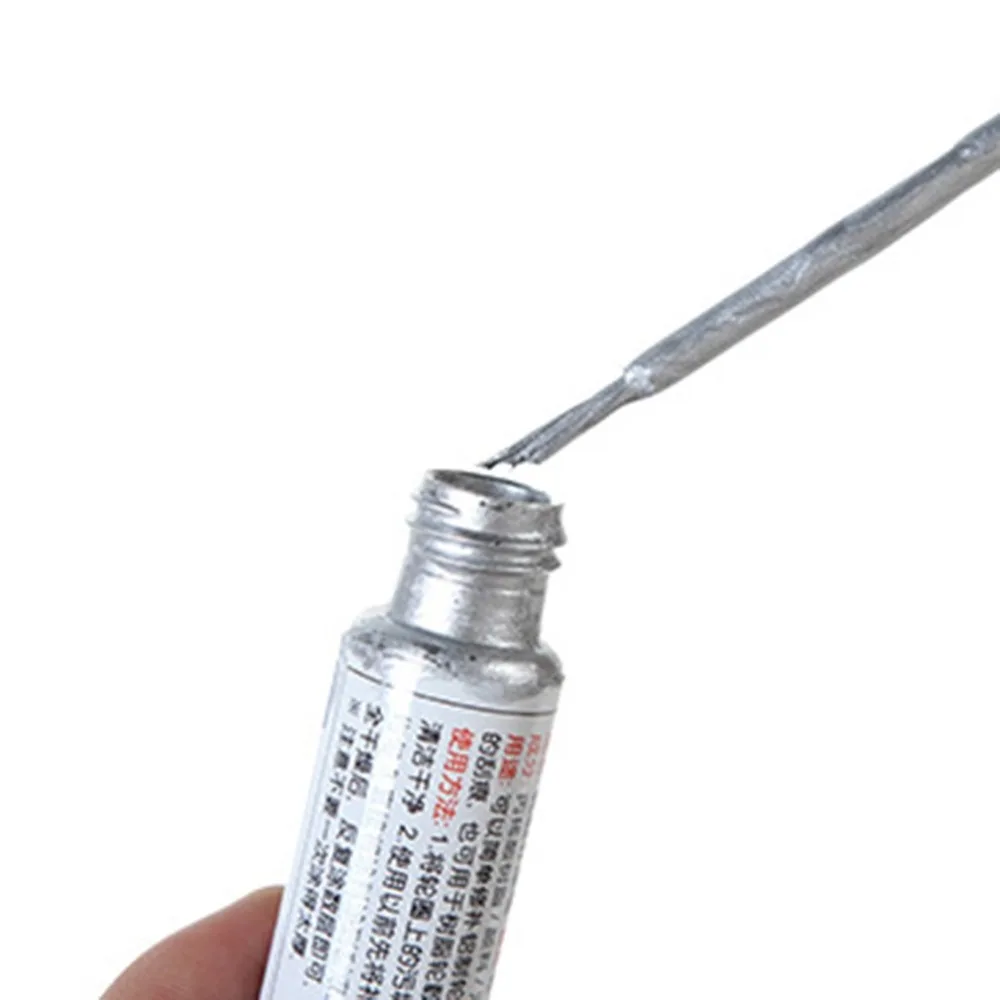 Car Wheel Scratch Repair Touch Up Pen Aluminum Alloy White Silver Touch Up Paint Wheel Refurbished Self-painting Wheel Pen
