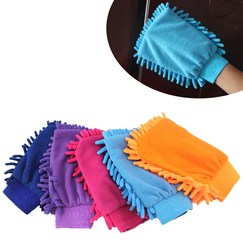 Chenille Cleaning Cloth Hand Glove High Efficient Car Washing Glove