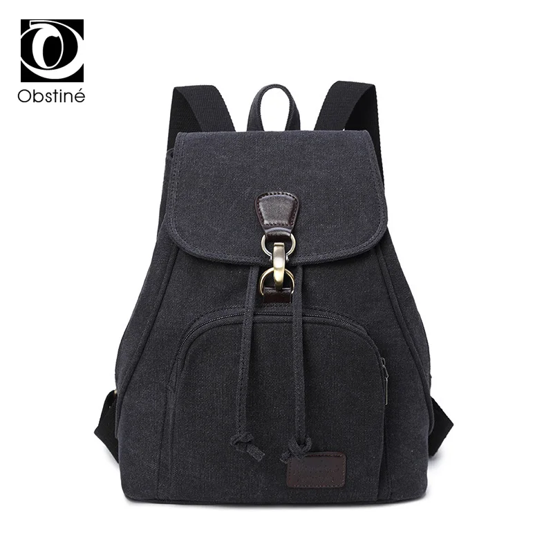 

Woman Canvas Backpack Vintage Ladies Backpack for Women School Bag for Student Teenage Girl Zipper Bagpack Female Shoulder Bags
