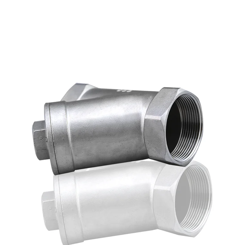 G1-1/2" BSPP Female 304 Stainless Steel Inline Y Filter Strainer Pipe Fitting