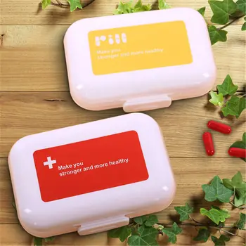 

Portabe 8 Compartments Red Moistureproof Pill Cases Pill Organizer Medicine Box Drugs Pill Container Multilayer Weekly