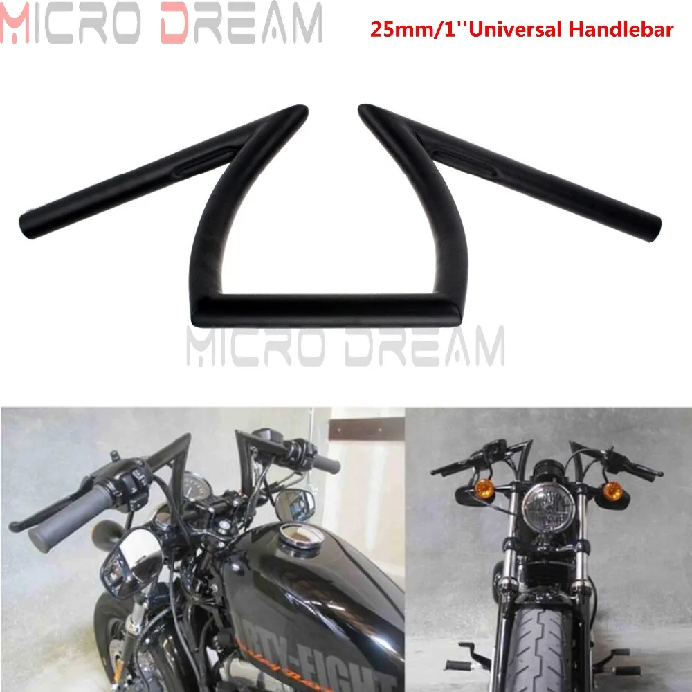 Мотоцикл 1 ''руль Универсальный 25 мм/1 дюймов Z-Bars рукоятка для Harley Sportster Chopper Bobber Touring Dyna Fat Bob