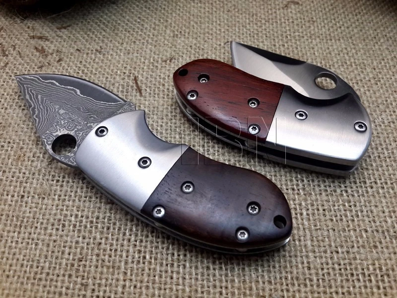 LCM66 Damascus Folding Knife,Blade Cocobolo+Steel Handle Survival Knives,Mini Rescue Pocket Knife,Gift Knives Tools LCM66 Damascus Folding Knife,Blade Cocobolo+Steel Handle Survival Knives,Mini Rescue Pocket Knife,Gift Knives Tools