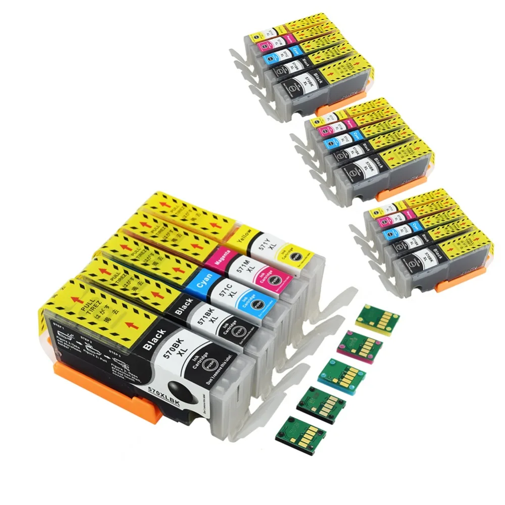 4*5color 570 571 PGI-570 CLI-571 Ink Cartridge for Canon PIXMA MG5750 MG5751 MG5752 MG5753 MG6850 MG6851 MG6852 TS6050 TS5050 4*5color 570 571 PGI-570 CLI-571 Ink Cartridge for Canon PIXMA MG5750 MG5751 MG5752 MG5753 MG6850 MG6851 MG6852 TS6050 TS5050