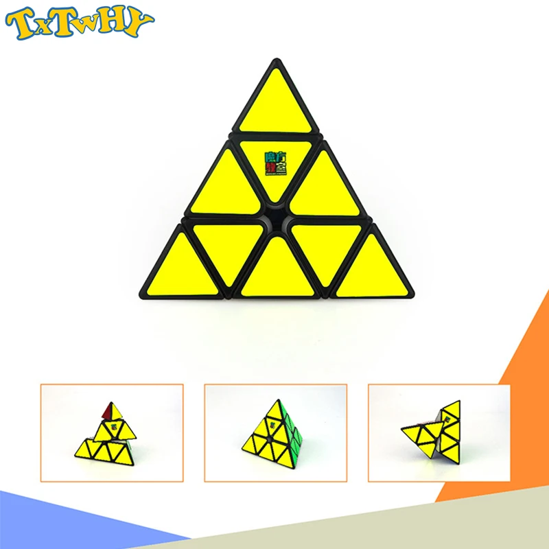 MoYu Mofang Jiaoshi волшебный куб 3*3*3 Пирамида скоростной куб профессиональные Cubo головоломки С ФОКУСАМИ обучающая красочная игрушка для детей