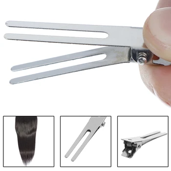 

10/100pcs Silver Metal Hairpins Hair Clipsdouble Prong Alligator Grip Clips No Teeth Hair Accessory