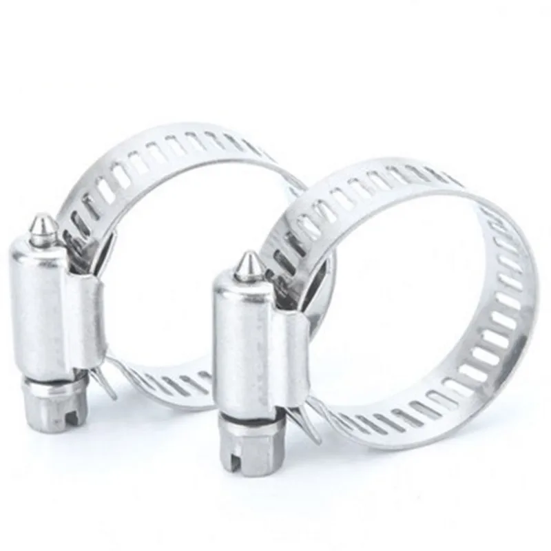 

5pcs 8-12mm 10-16mm 13-19mm 16-25mm Adjustable Type Screw Band Worm Drive Hose Clamps, Stainless steel hose Hoop Pipe Clips