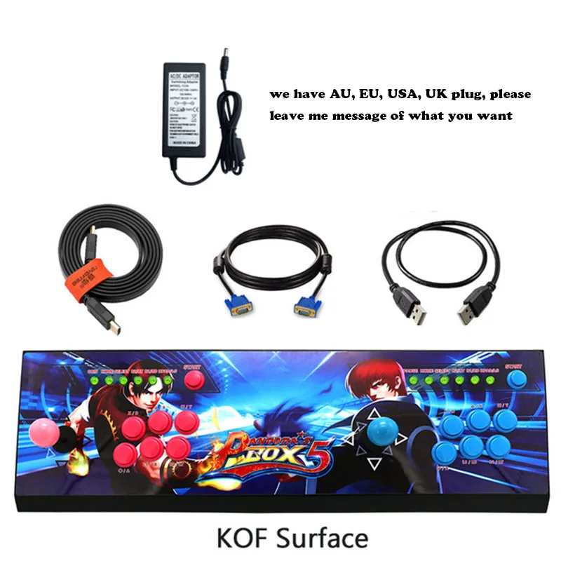 Pandora Box 5 Аркады консоли 2 P контроллера 960 игр в 1 HDMI VGA Выход для ТВ PC дома Применение игровых автоматов все металлические - Цвет: 960 in 1