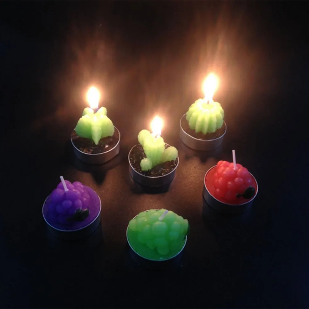 Simulation Plant Candle Portable Table Tea Light Home Garden Decorative