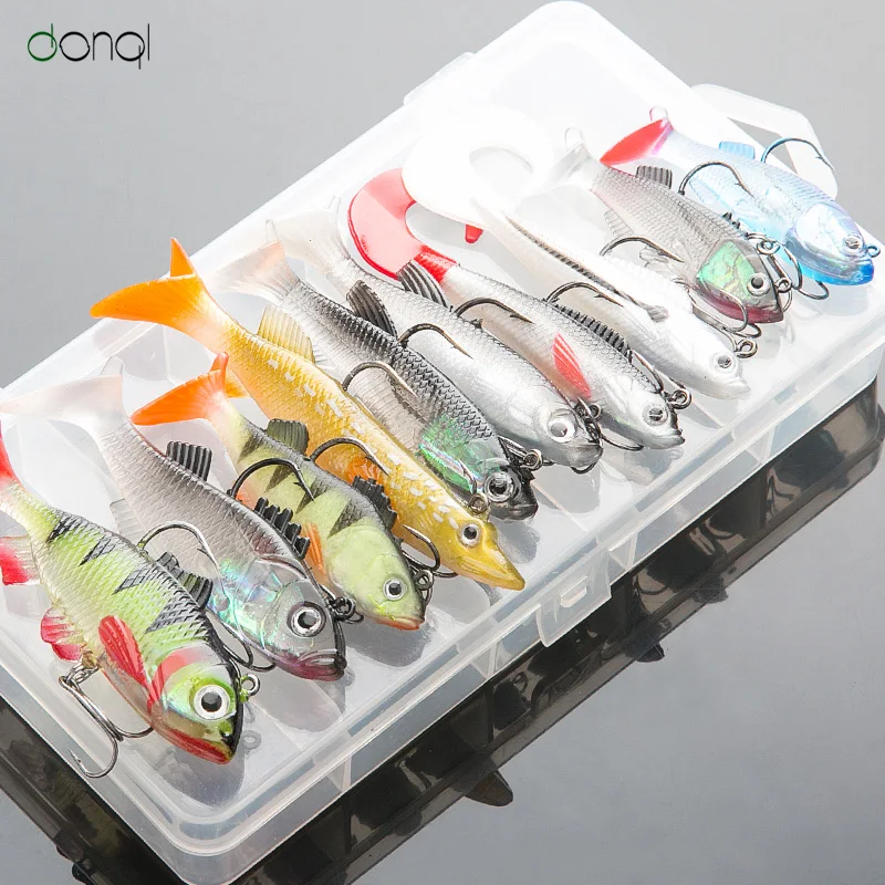 DONQL Soft Lure Kit Set Wobblers Pesca Artificial Bait Silicone Fishing Lures Sea Bass Carp Fishing Lead Fish Jig grass carp fishing lure artificial baits for river fishing pesca leurre 1 bottle sturgeon crucian bait particles fishing lures