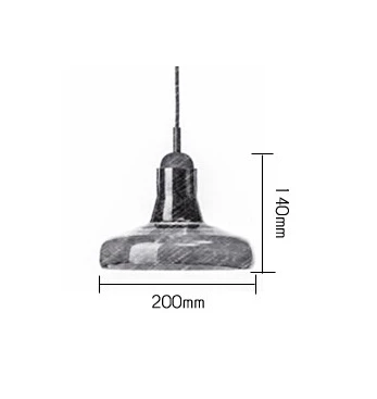 Современный домашний декор A/B/C/D светодиодный светильник для столовой дымчато-серый стеклянный подвесной светильник для кофейни светильник для бара - Цвет корпуса: D