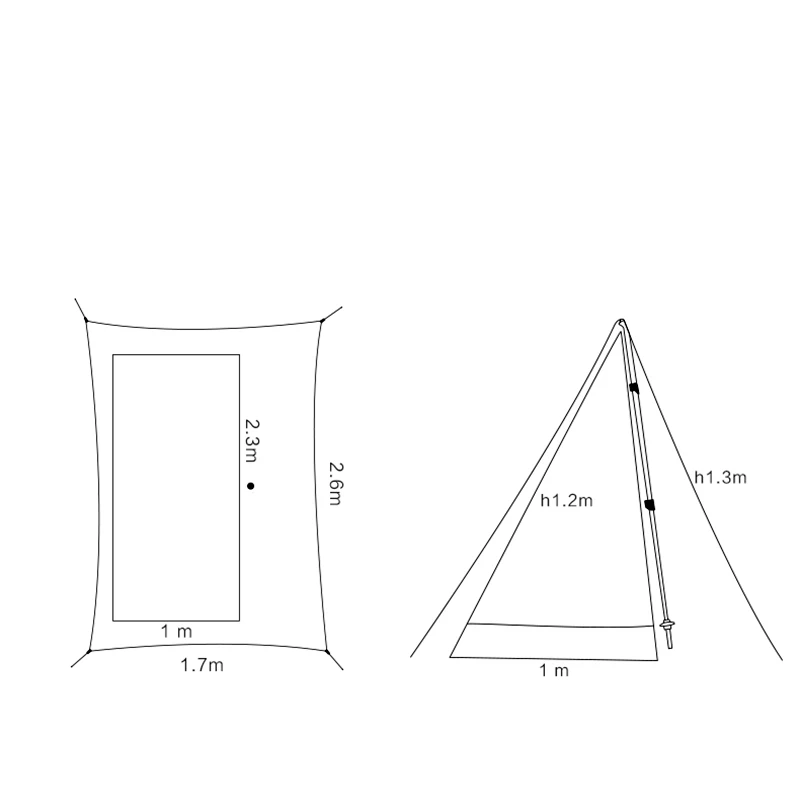 3F новая пирамида 15d silnylon 3 Сезона 2 слоя 1 человек Открытый палатка