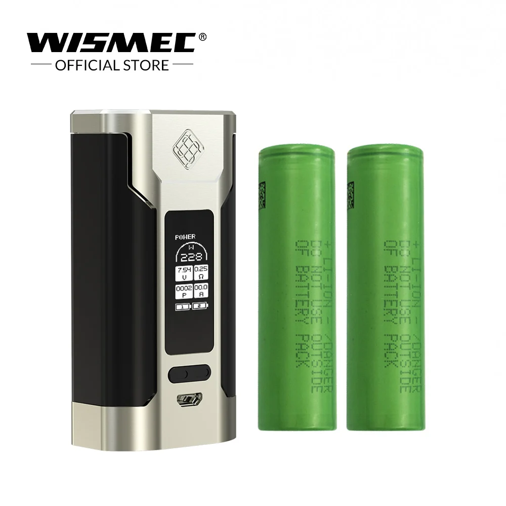 

[Official Store] Original Wismec Sinuous P228 TC Box Mod 228W output Mod Box with 18650 Battery Electronic cigarette vape mod
