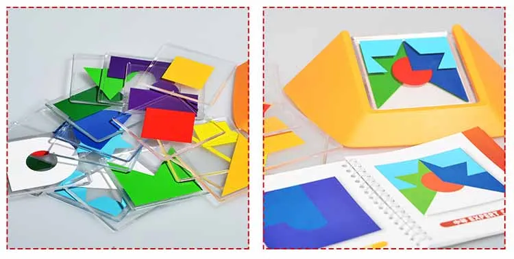 100 вызов цветной код головоломки игры Tangram головоломки доска головоломка игрушка дети развивают логику пространственные навыки мышления игрушка