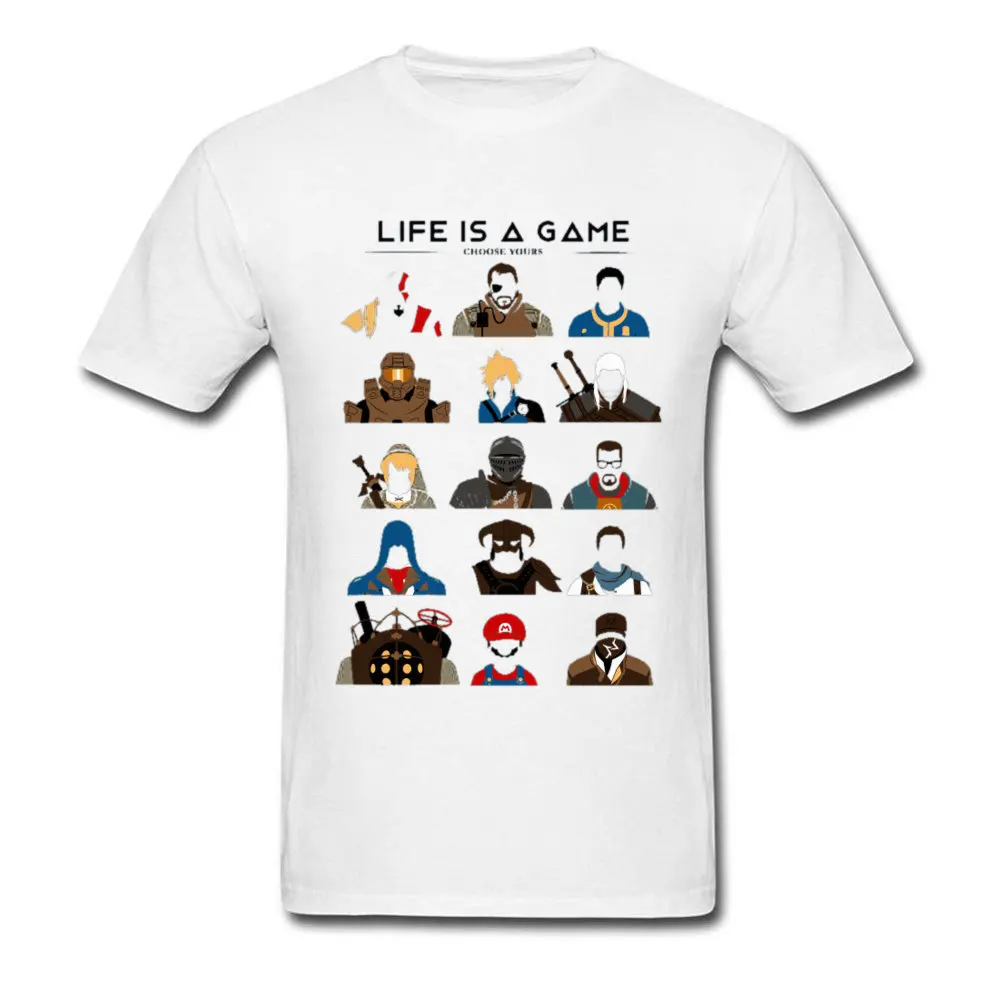 

Summer T-shirt Men Dark Souls 3 Streetwear Bloodborne Gamer T Shirts Life Is A Game Tshirt Super Mario Tees Cotton White Tops