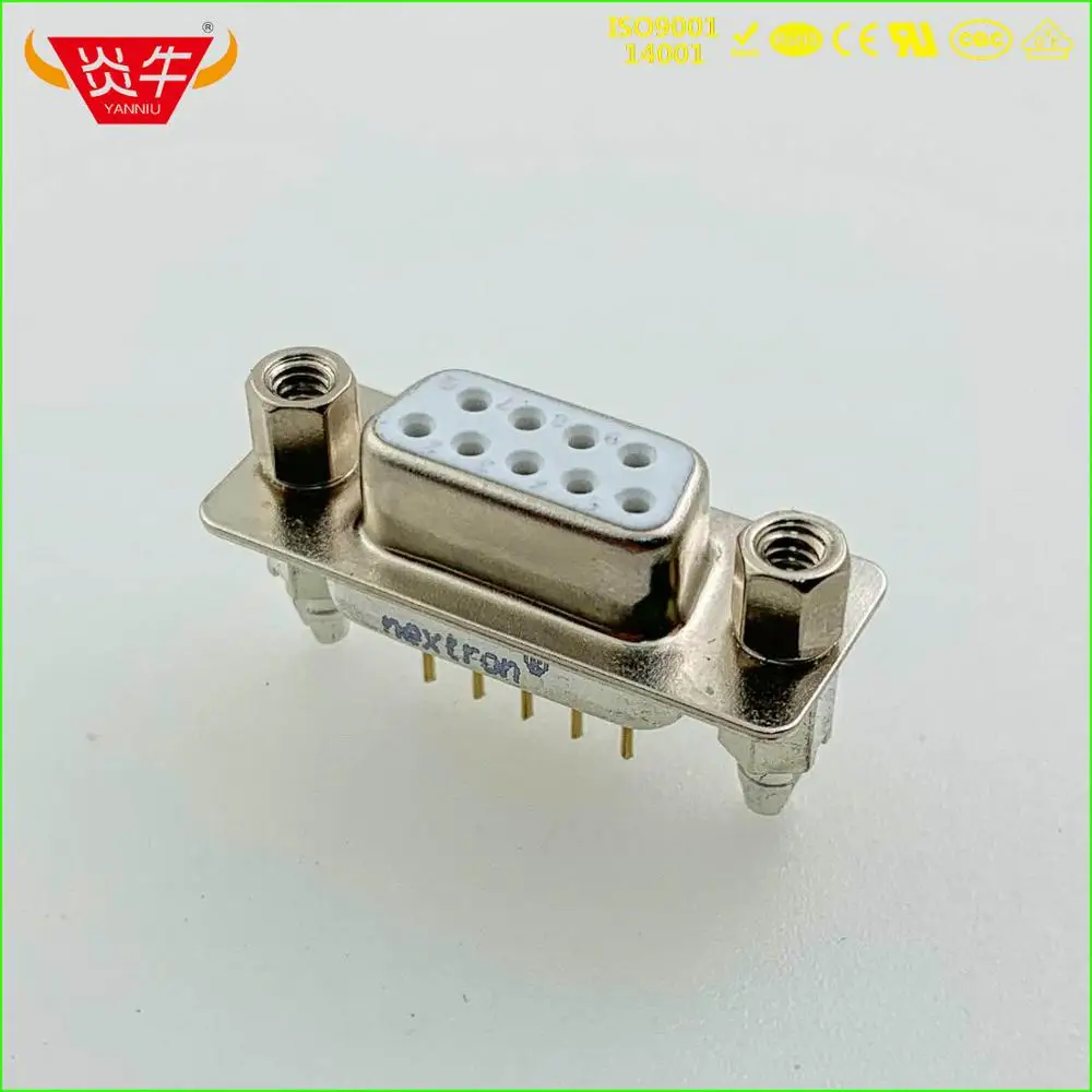 DP 9P с фланцем REVETS RS232 гнездом 9PIN PCB разъем D SUB серии женский позолоченный 3Au