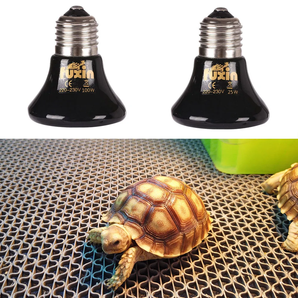 25-150W Pet Breeding Ceramic Emitter Heater Reptile Brooder Light Bulb Black #ll 