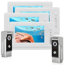 DIYSECUR 7 pulgadas TFT Pantalla a Color LCD de Video de La Puerta Teléfono Video Intercom Timbre 700 700tvline HD IR Cámara de Visión Nocturna 2V4