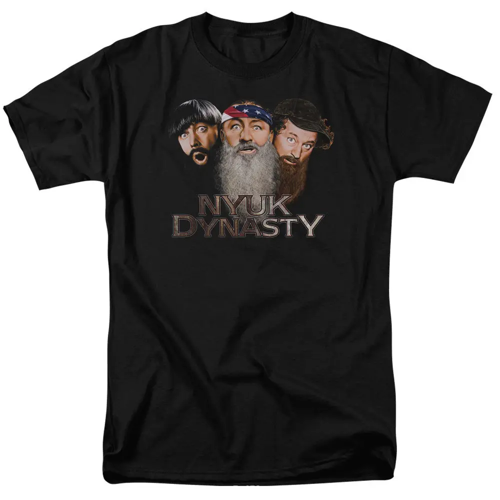 Тройная футболка династии утки Pose Moe Larry Curly Nyuck Dynasty | Мужская одежда
