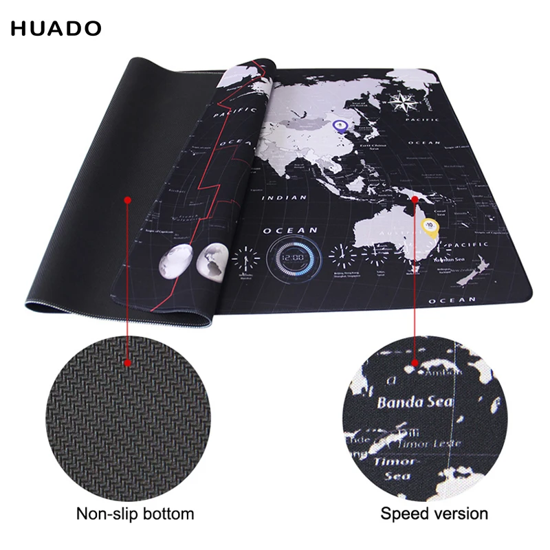 world map gaming mouse pad rubber mousepad speed Keyboards Mat Desk Mat for World of Warcraft/steel