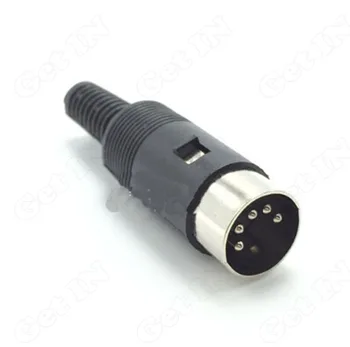 

10pcs-100pcs PS2-5P Mouse Keyboard Male Plug MD5 5Pins S Terminal Connection Plug