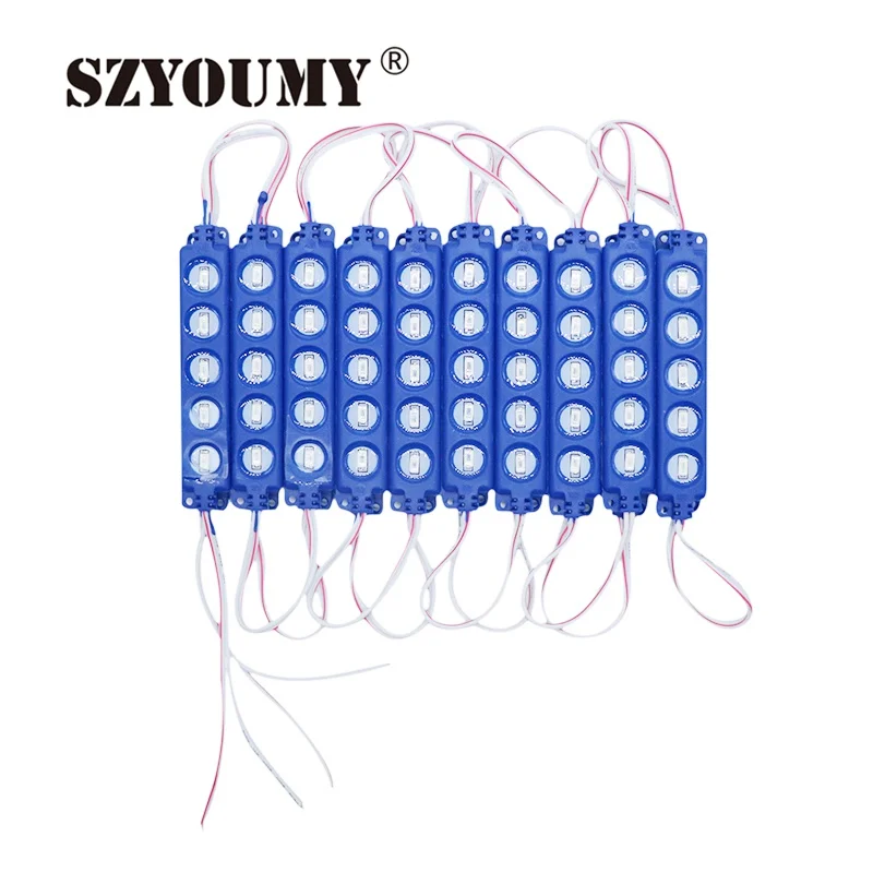 Szyoumy SMD 5630 Светодиодный впрыска Водонепроницаемый светодиодный модуль задний свет DC12V 5 светодиодный 500 шт в наборе, Бесплатная Прямая