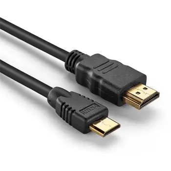 

1M HDMI Mini Type C Male to Standard Male Cable Lead Full HD 1080P 1M Gold-plated TV Cable r15
