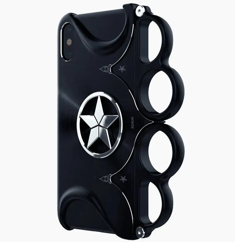 

Zimon Case For iPhone X iPhoneX Mobile Phone Case Hand Glove Metal Bumper Board Back Shockproof