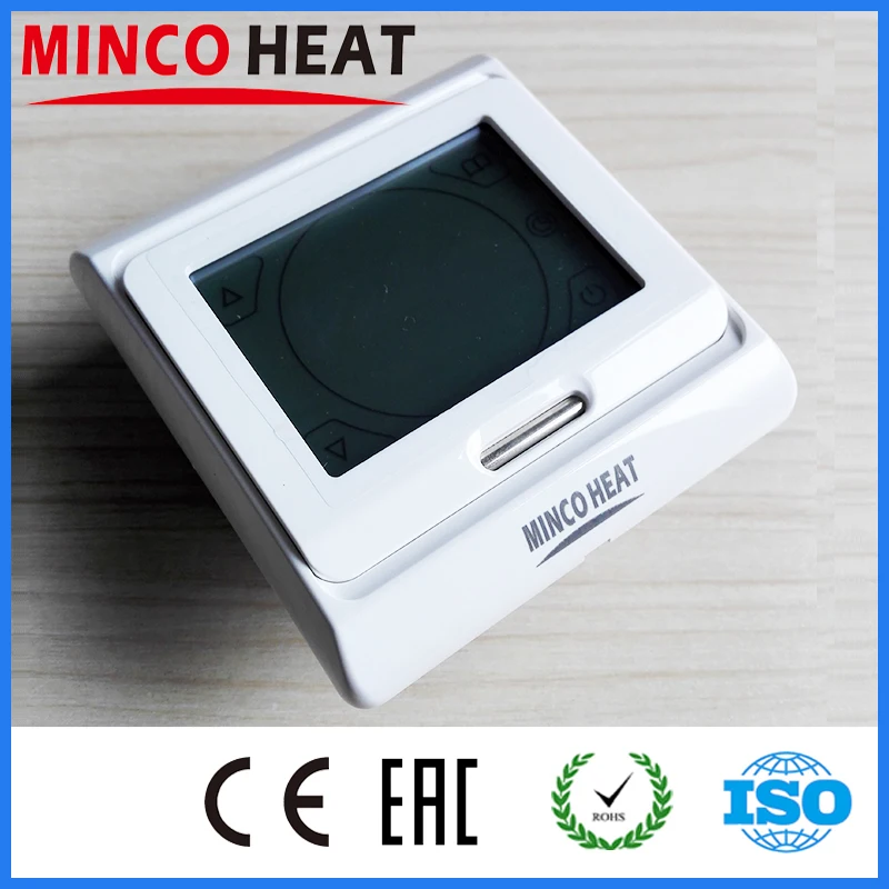 MINCO Терморегулятор с ЖК-дисплеем, программируемый цифровой Комнатный Термостат для подогрева пола с сенсорным экраном, Терморегулятор с терморегулятором, датчик температуры