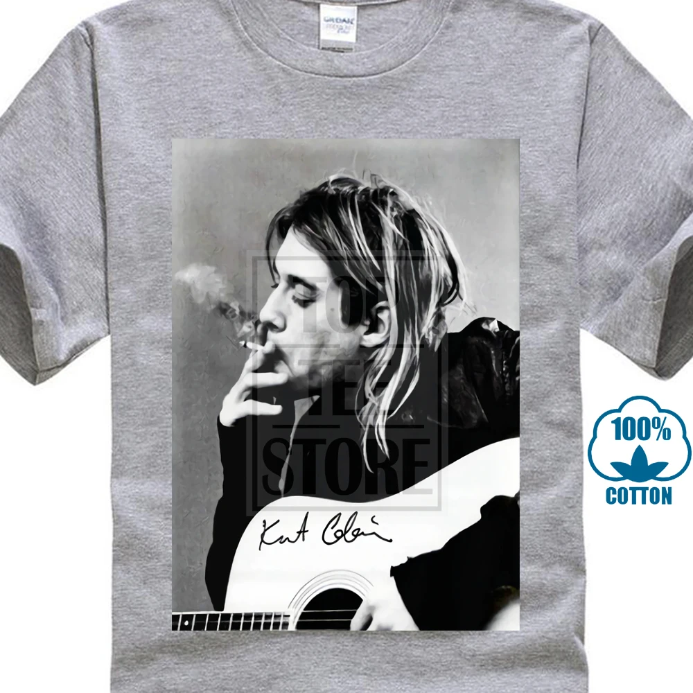 Серый Kurt Дональд Cobain черная футболка Xs 2Xl - Цвет: Серый