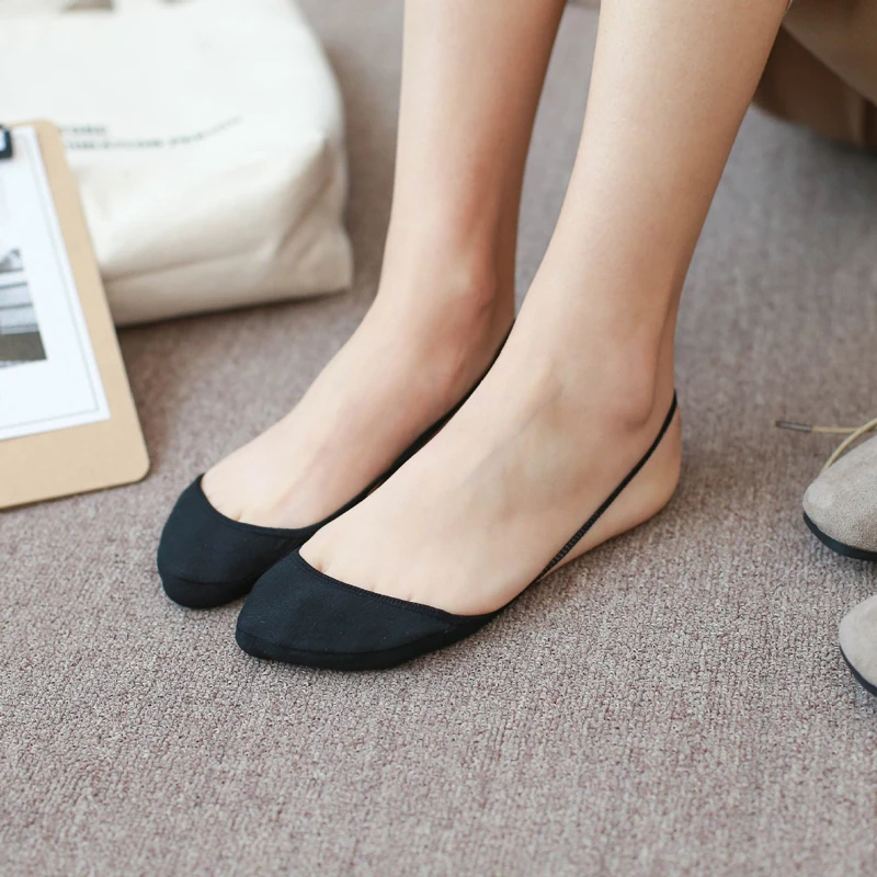 10pcs 5pair Cotton Comfortable Soild Half Sole Cover Invisible Sock Slippers for Women Girls Thin High Heel Shoes Socks Meais