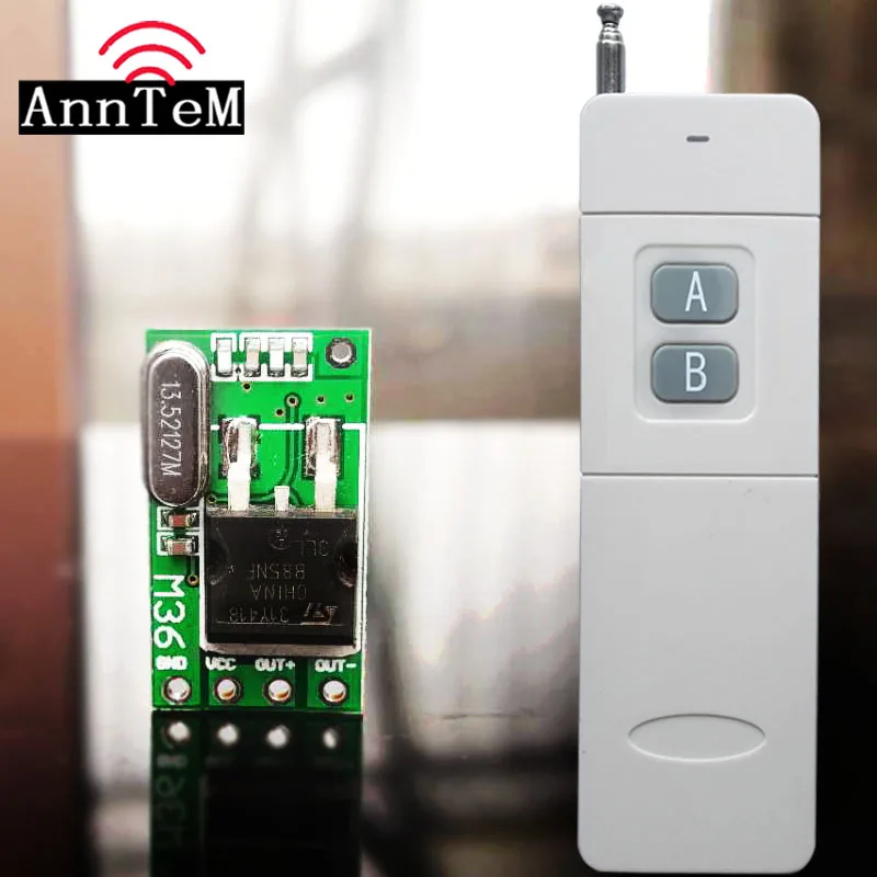 Беспроводной мини переключатель ANNTEM 6V13.8V12V9V24V36V 1CH RF DC 12В RF10A релейный приемник