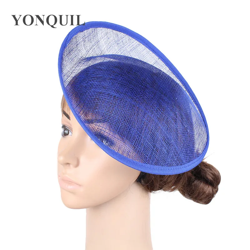 royal blue Королевский синий 1" /25 см Sinamay Fascinators баз дамских чародей шляпа база ремесло изготовления Материал Дерби вечерние головные уборы 12 шт./лот - Цвет: royal blue