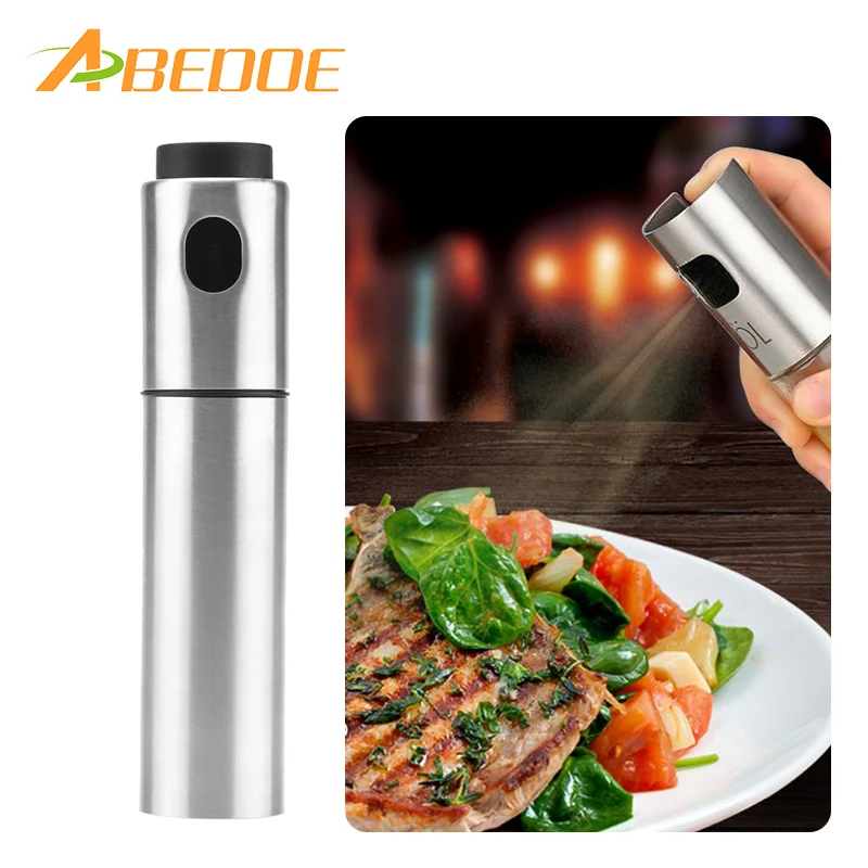 

Stainless Steel Oil Spray Bottle Barbecue Water Vinegar Sprayer Fuel Injector Glass Pot For Kitchen Tools Accessories