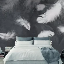 Beibehang черный и белый росписи 3d обои современный минималистский белое перо ТВ диван задний план гостиная спальня