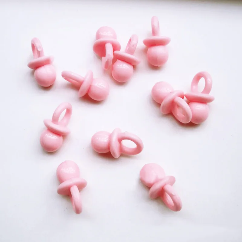 F 50Pcs Small Diamond Funny FamilyCut Pacifiers Bead Baby Shower Favors Blue Pink For Birthday Party Play Table Game Decorations - Цвет: F