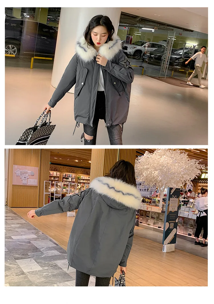 Новое поступление, теплое плотное Женское пальто, пуховик, Женская куртка, Корейская версия толстой куртки, пуховик