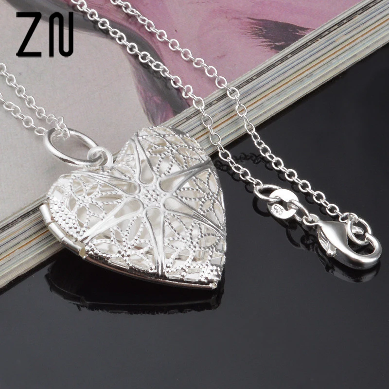 ZN Frame Case Picture Necklace Jewelry Heart Pendant Necklaces necklace