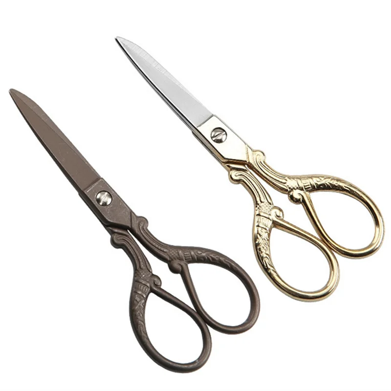 

Retro Gold/Bronze Tailor's Scissors Antique Design Embroidery Sewing Scissors for Needlework Tailor Shears Zakka DIY Hand Tools
