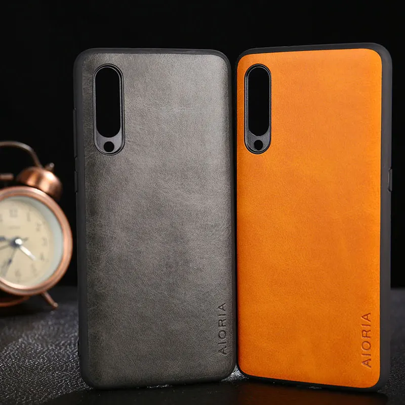 Case for Xiaomi Mi 9 mi9 se funda Luxury Vintage leather with soft cover for xiaomi mi 9 mi9 se case coque capa Business hoesje