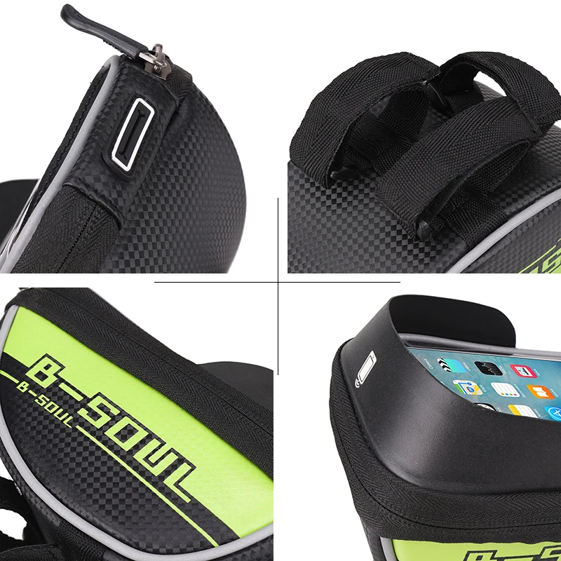 Cheap Waterproof Touch Screen Bicycle Bag MTB Bike Cycling Front Frame Tube handlebar Bag For 6 inch Mobile Phone Bicycle Accessories 5