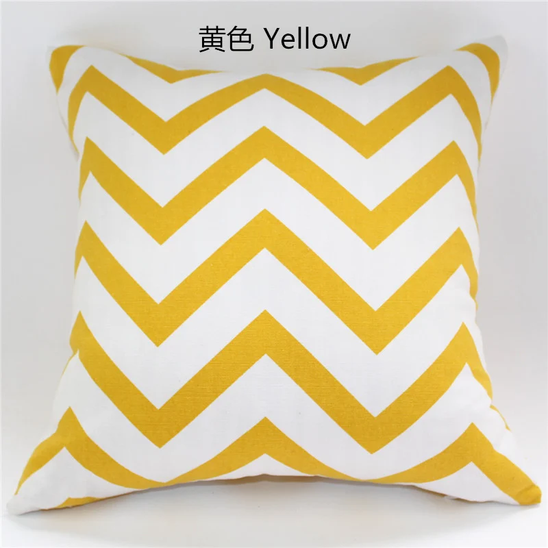 Чехол для подушки 30, 35, 40, 45, 50, 60, на заказ, хлопок, холст, геометрический рисунок в полоску, чехол для подушки, домашний декор для дивана, кровати, чехол - Цвет: Yellow
