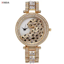 Leopard Luxury Sparkling Crystal Diamond Watches Women Casual Gold Quartz Watch Women Female Clock Fashion Dress Wrist watch